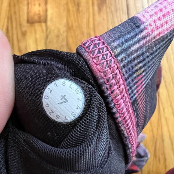 Lululemon Stash N’ Run Bra Womens 4 Sun Dazed Multi Pink / Super Dark W2ASTS - Picture 4 of 6